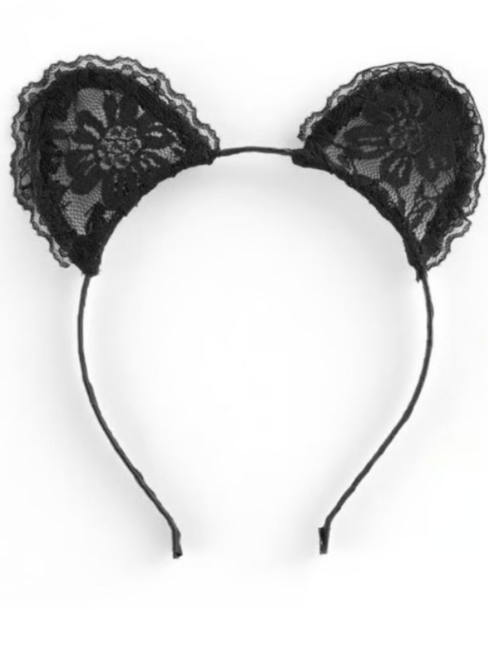 Mudd Black Lace Cat Ear Headband Halloween Costume NWT